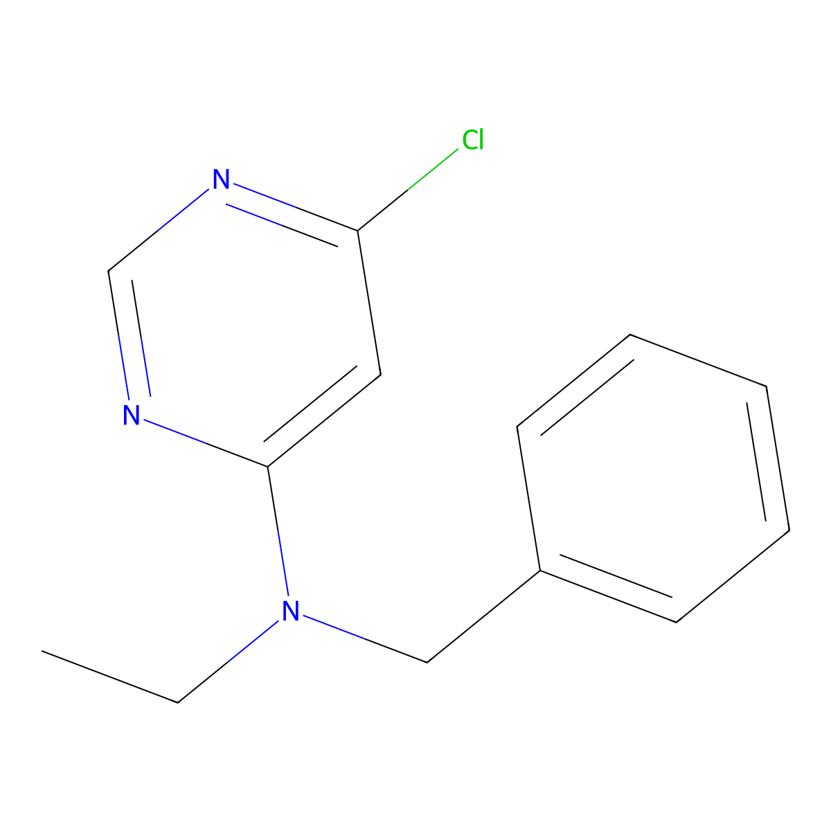 N-Benzyl-6-chloro-N-ethyl-4-pyrimidinamine molecular structure, CAS 1219980-70-7