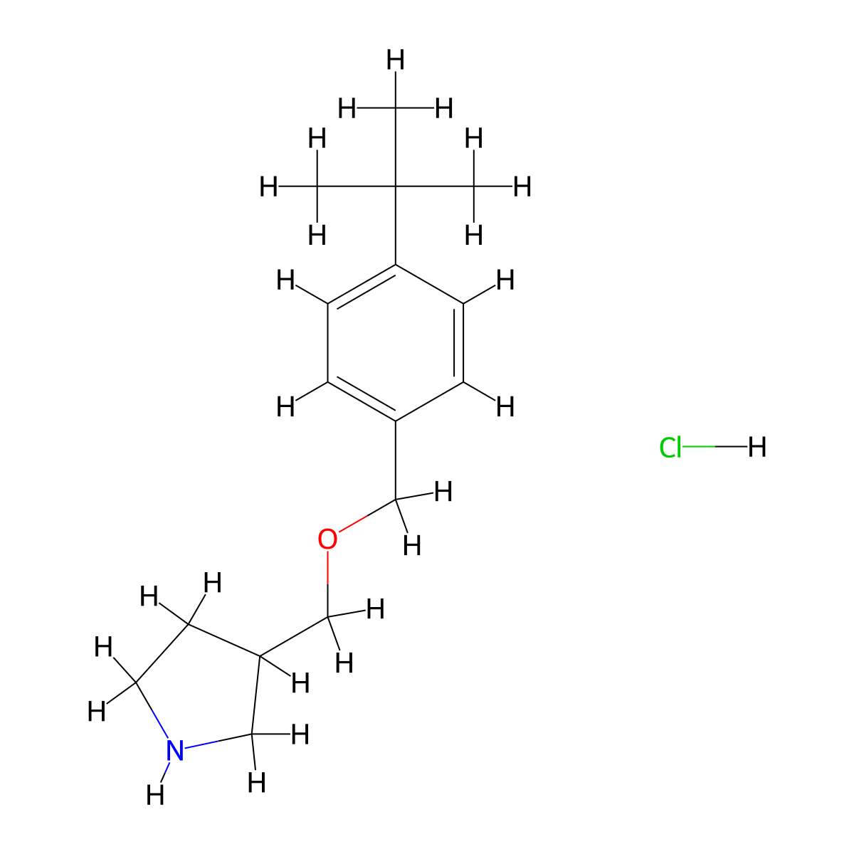 4-(tert-Butyl)benzyl 3-pyrrolidinylmethyl ether hydrochloride molecular structure, CAS 1219980-75-2