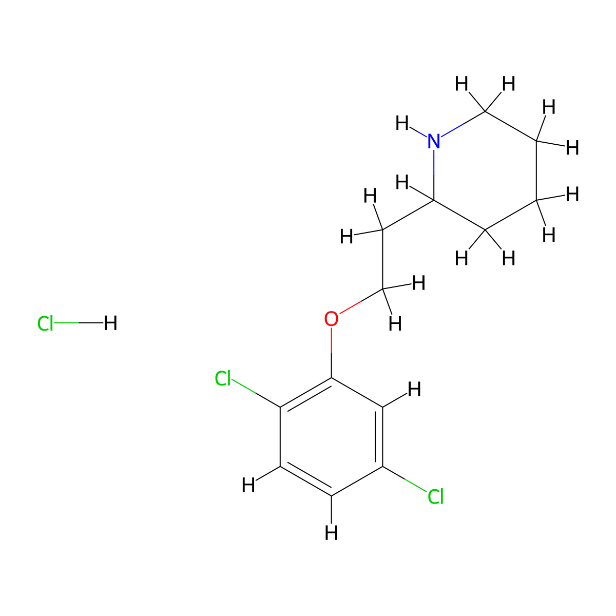 2-[2-(2,5-Dichlorophenoxy)ethyl]piperidine hydrochloride molecular structure, CAS 1219981-39-1