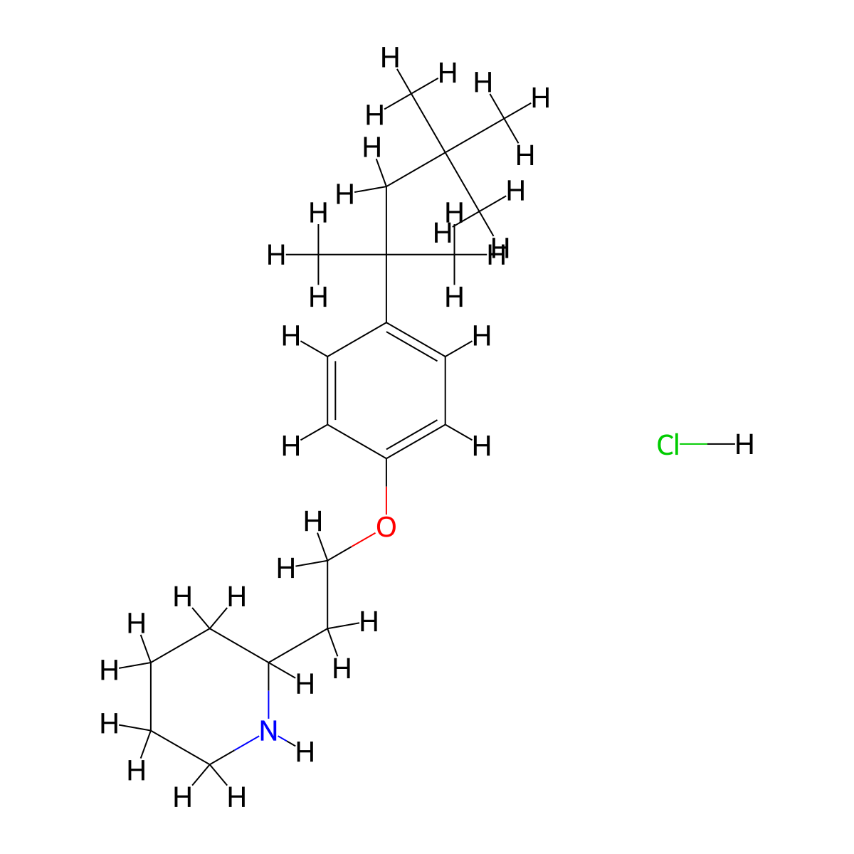 2-{2-[4-(1,1,3,3-Tetramethylbutyl)phenoxy]-ethyl}piperidine hydrochloride molecular structure, CAS 1219982-13-4