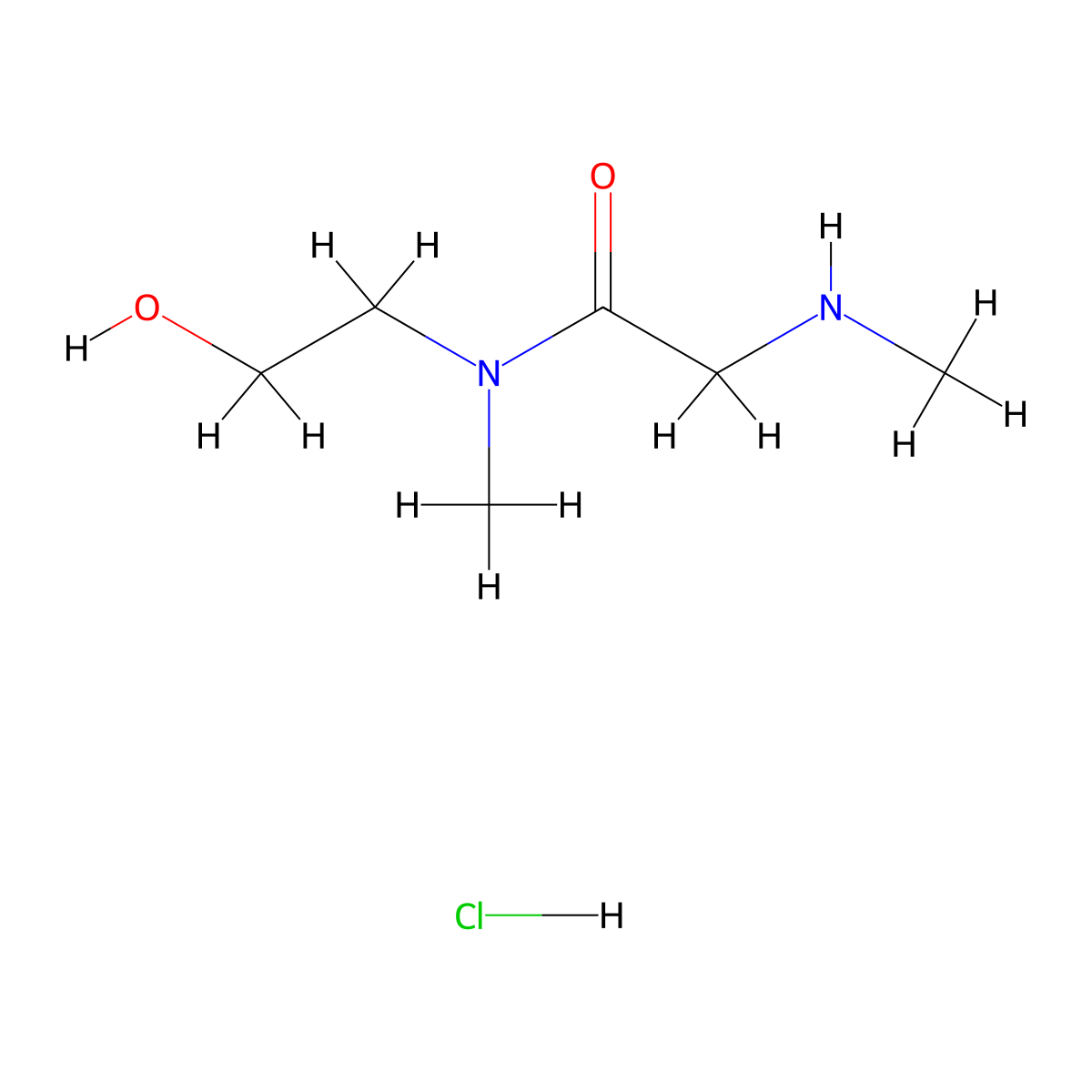 N-(2-Hydroxyethyl)-N-methyl-2-(methylamino)-acetamide hydrochloride molecular structure, CAS 1219982-17-8
