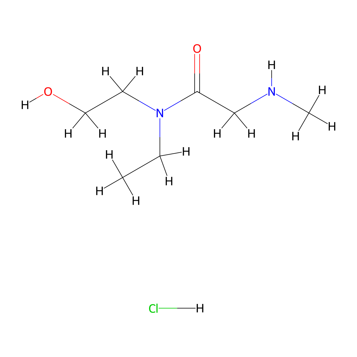 N-Ethyl-N-(2-hydroxyethyl)-2-(methylamino)-acetamide hydrochloride molecular structure, CAS 1219982-24-7