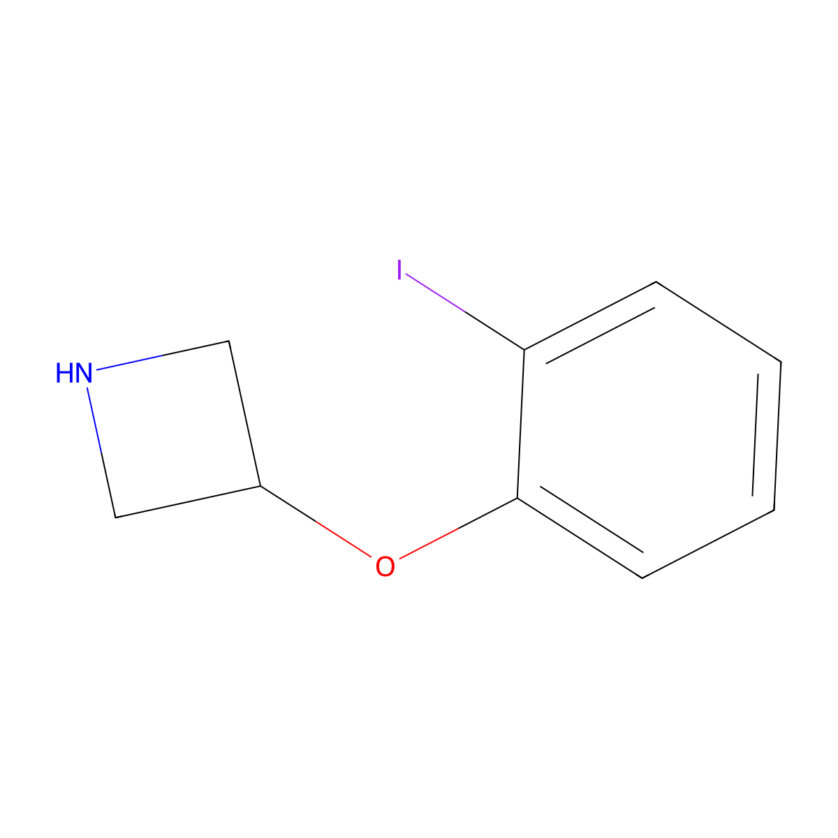 3-(2-Iodophenoxy)azetidine molecular structure, CAS 1219982-39-4