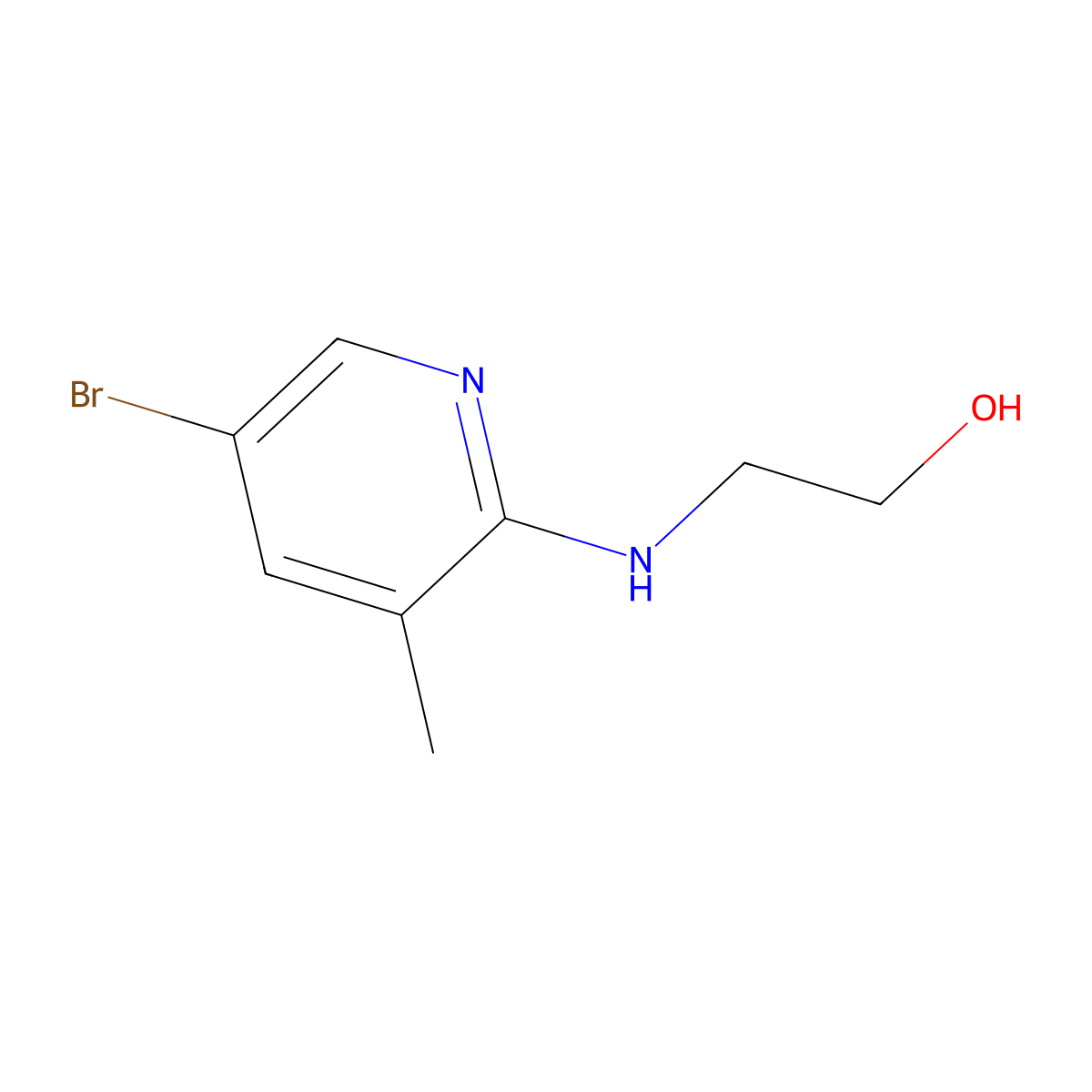 2-[(5-Bromo-3-methyl-2-pyridinyl)amino]-1-ethanol molecular structure, CAS 1219982-77-0