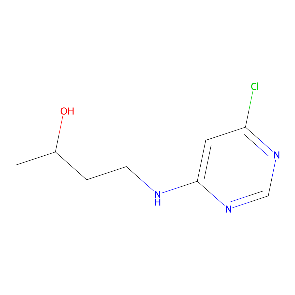 4-[(6-Chloro-4-pyrimidinyl)amino]-2-butanol molecular structure, CAS 1219982-95-2