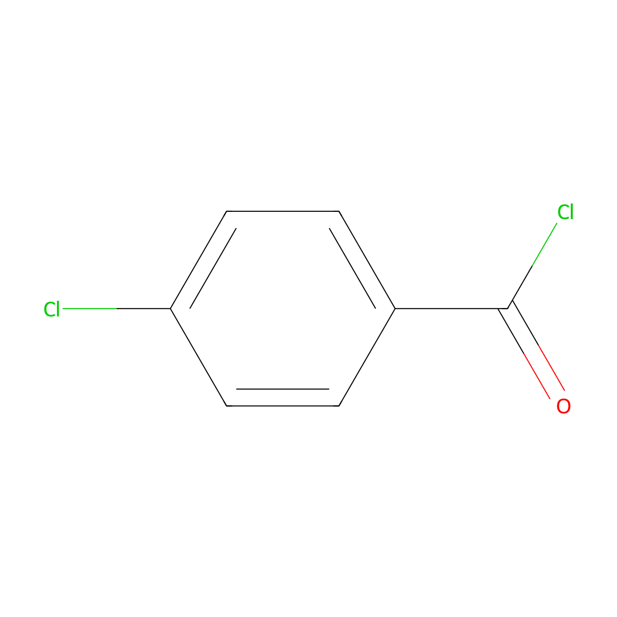 4-Chlorobenzoyl chloride molecular structure, CAS 122-01-0
