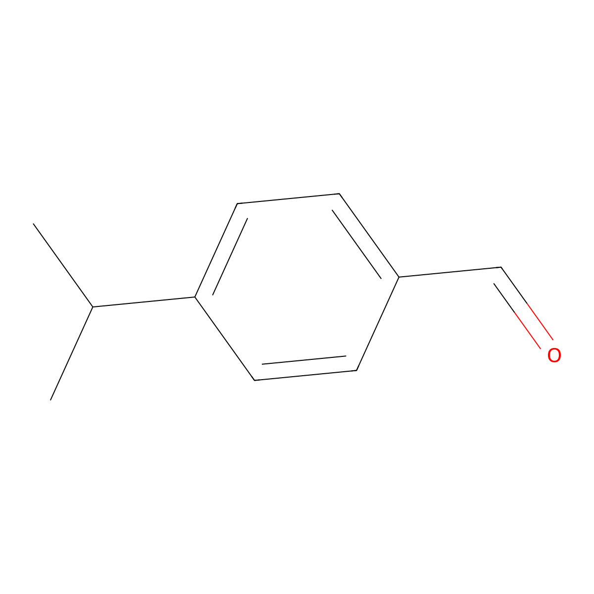 Cuminaldehyde molecular structure, CAS 122-03-2