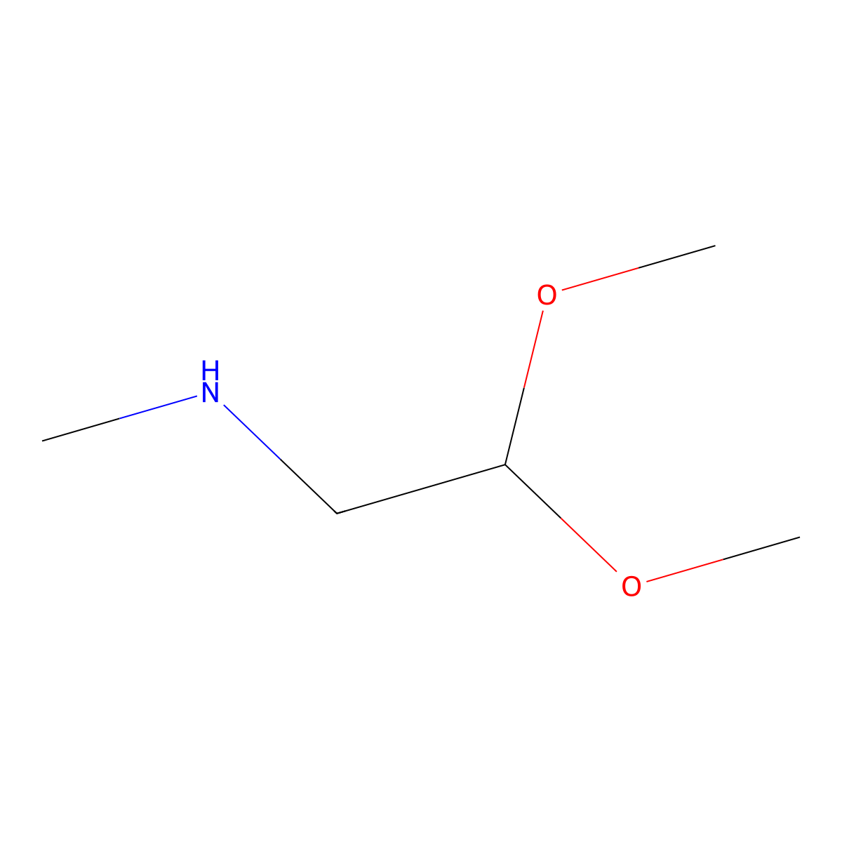 2,2-Dimethoxyethylmethylamine molecular structure, CAS 122-07-6