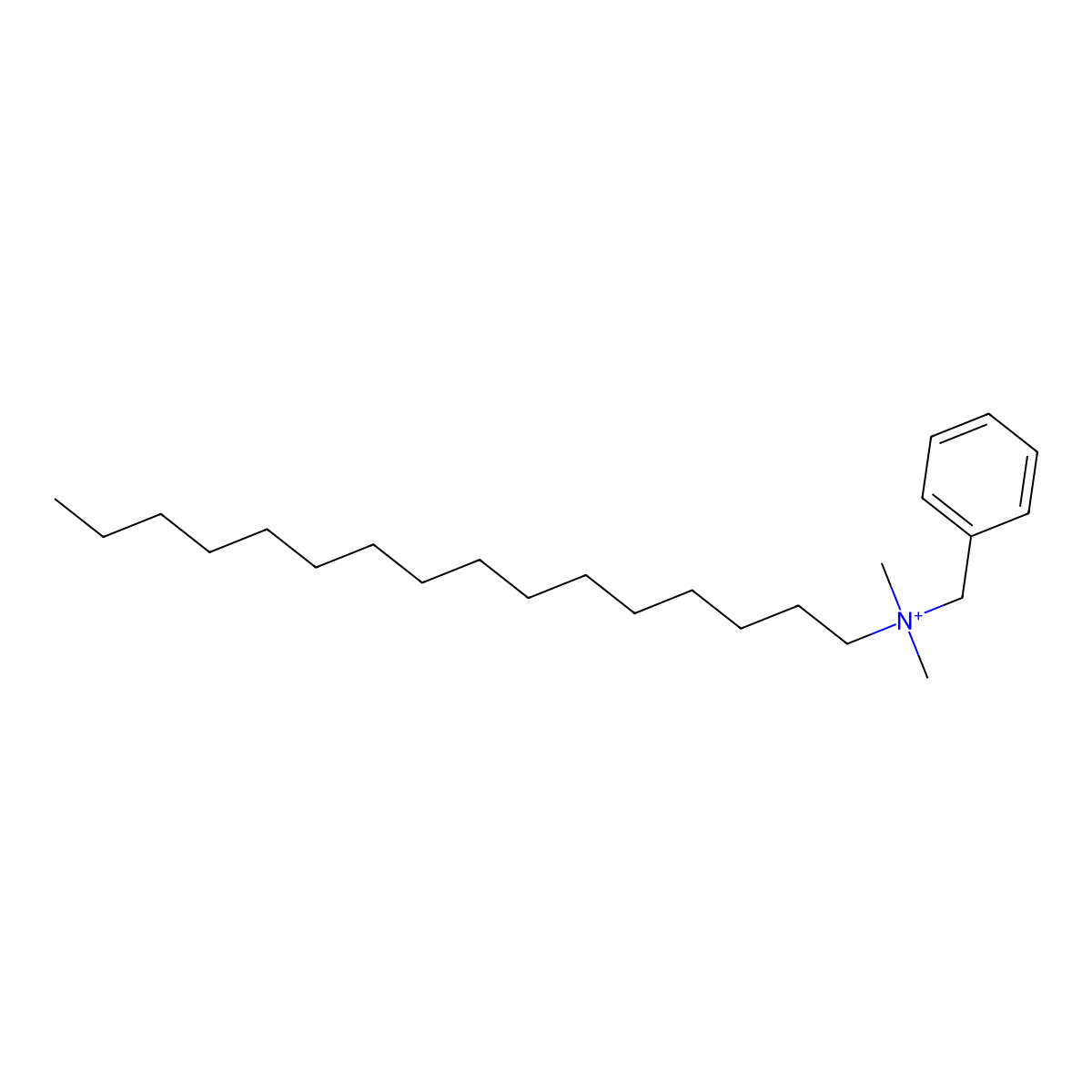 Cetalkonium molecular structure, CAS 122-18-9