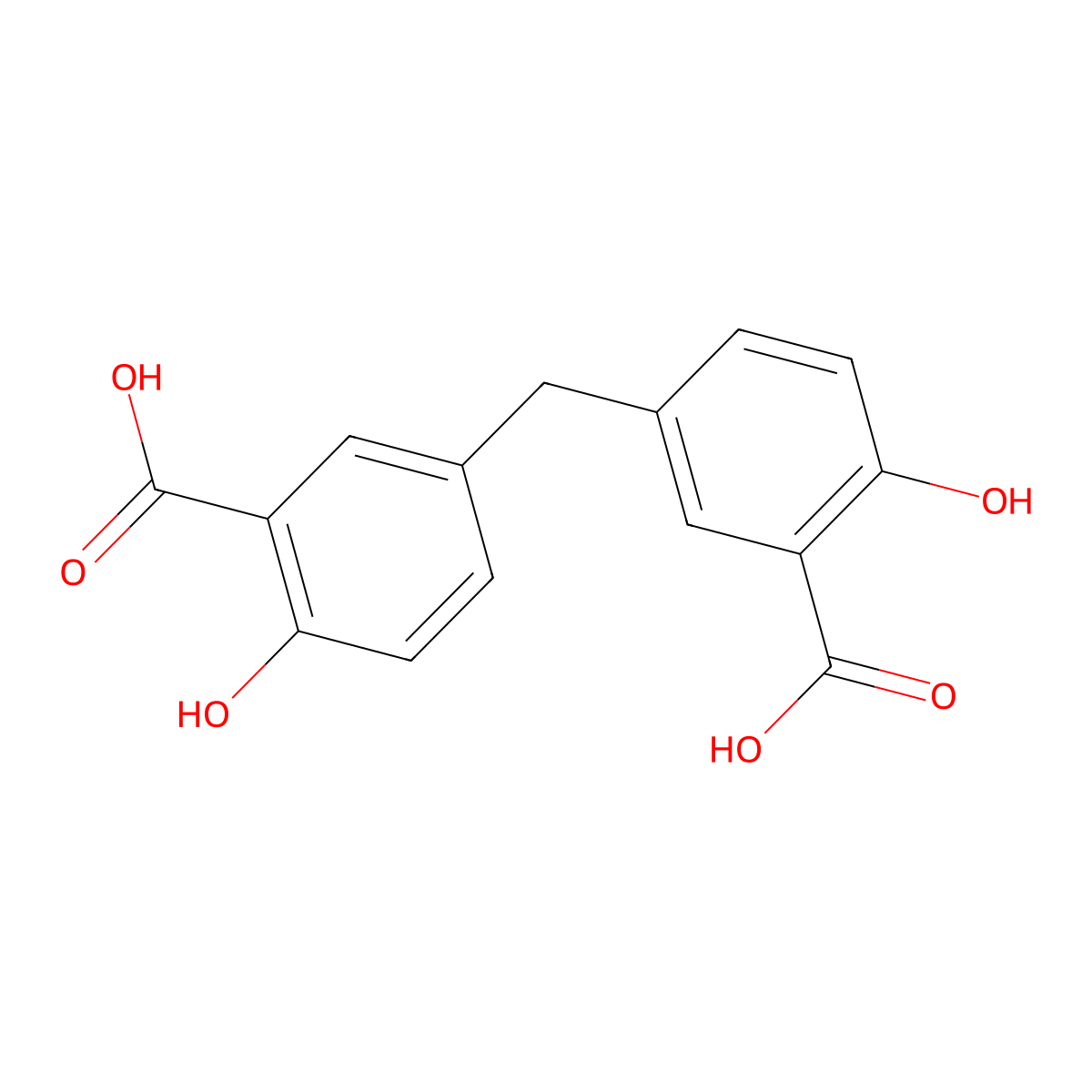 5,5'-Methylenedisalicylic acid molecular structure, CAS 122-25-8