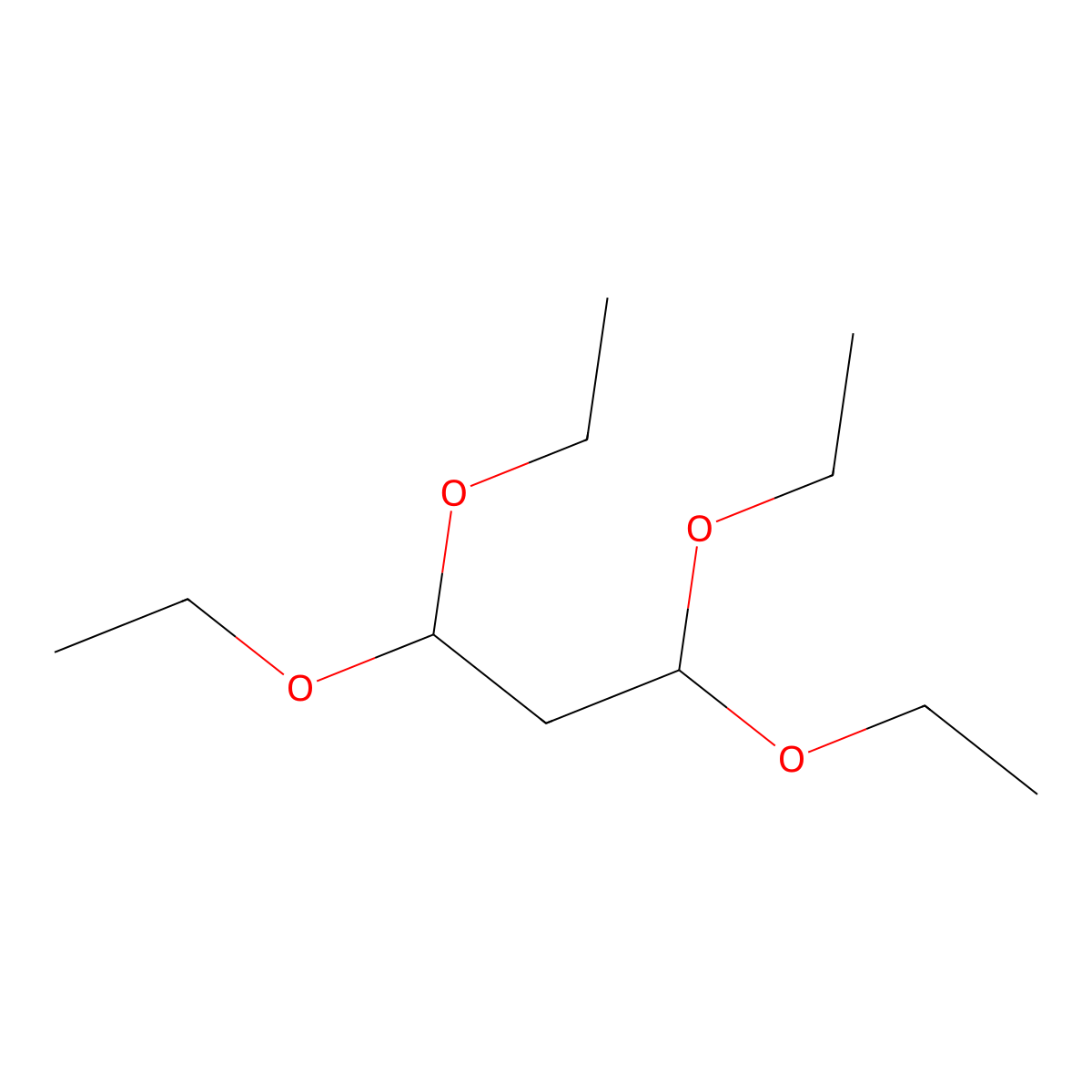 1,1,3,3-Tetraethoxypropane molecular structure, CAS 122-31-6