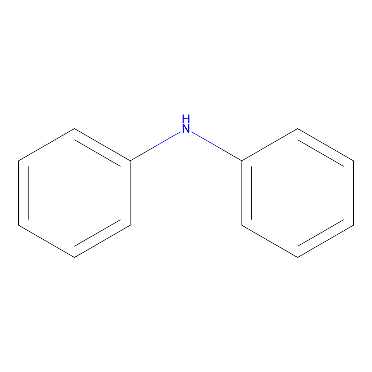 Diphenylamine molecular structure, CAS 122-39-4