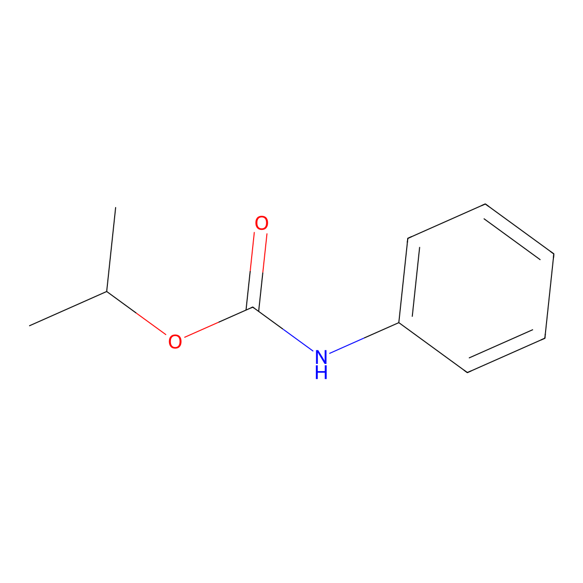 Propham molecular structure, CAS 122-42-9