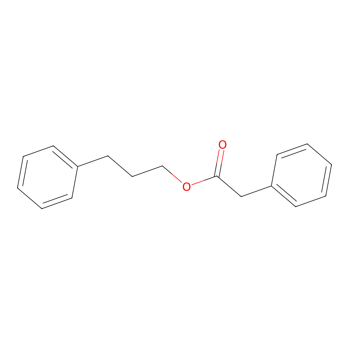 3-Phenylpropyl phenylacetate molecular structure, CAS 122-44-1