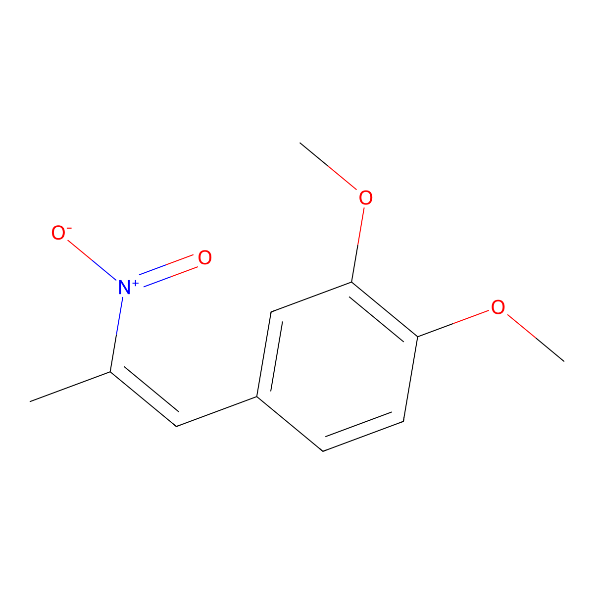1-(3,4-Dimethoxyphenyl)-2-nitropropene molecular structure, CAS 122-47-4