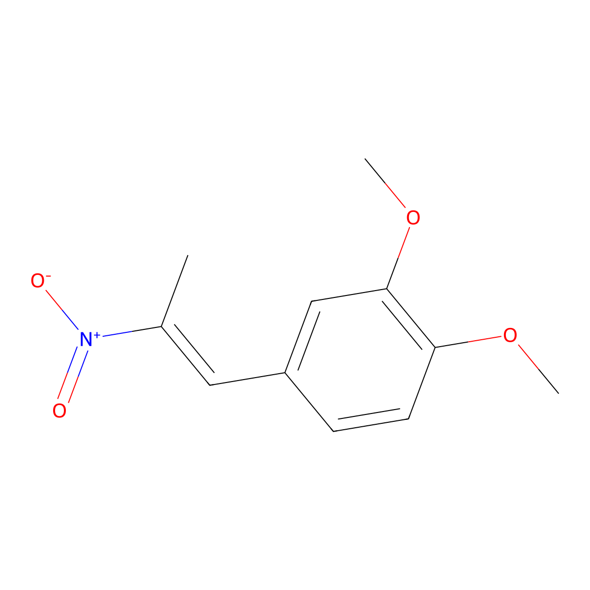 1-(3,4-Dimethoxyphenyl)-2-nitropropene molecular structure, CAS 122-47-4