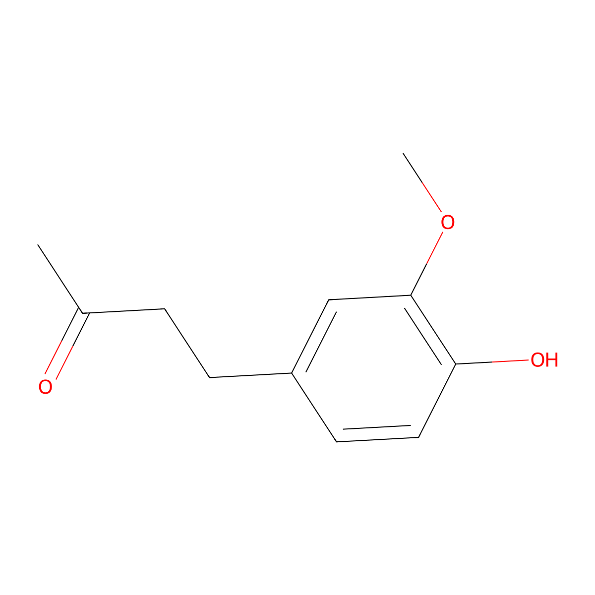 Zingerone molecular structure, CAS 122-48-5