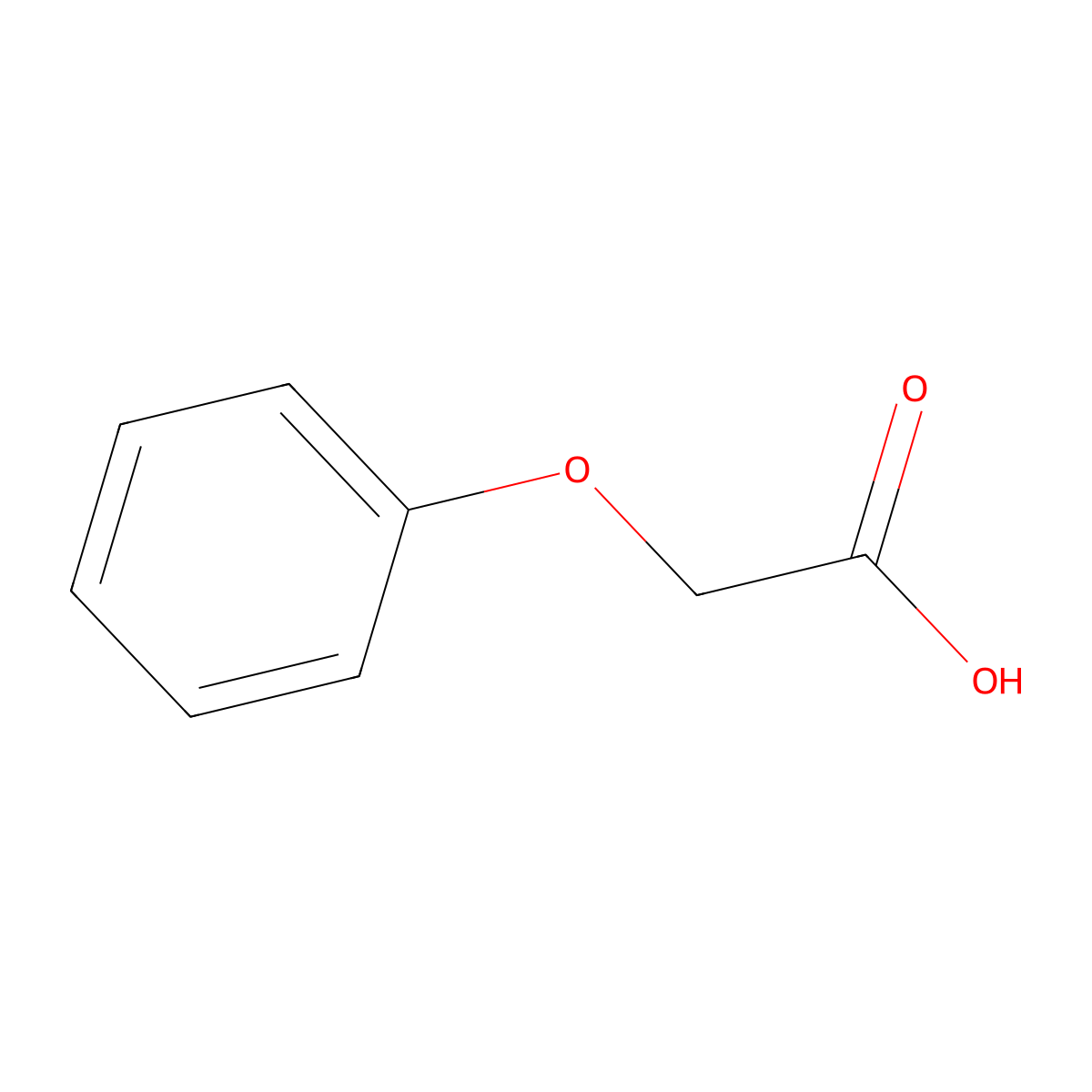 Phenoxyacetic Acid molecular structure, CAS 122-59-8