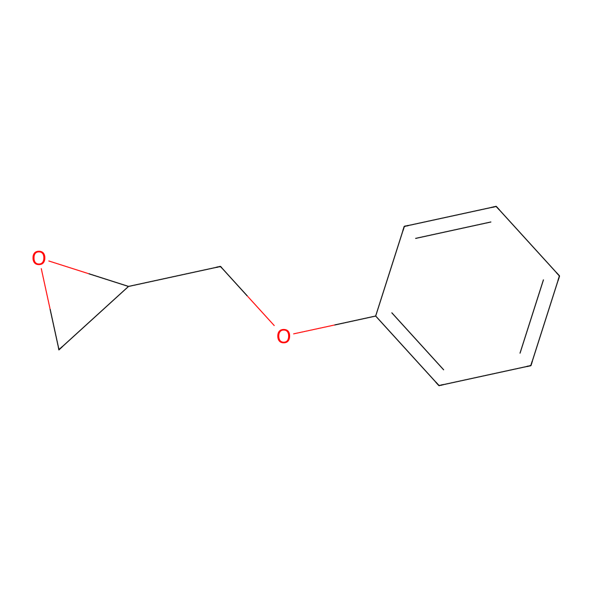 Phenyl glycidyl ether molecular structure, CAS 122-60-1