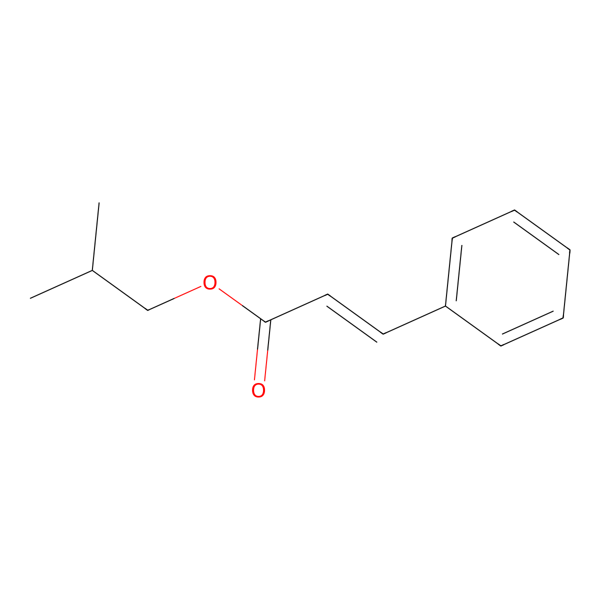Isobutyl Cinnamate molecular structure, CAS 122-67-8
