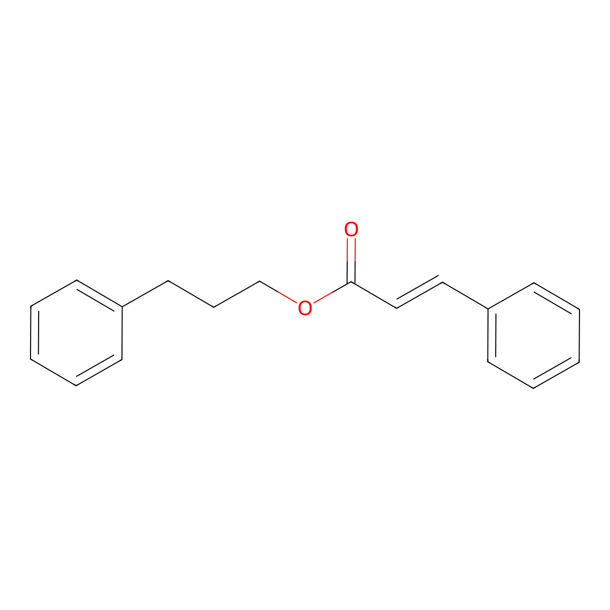 3-Phenylpropyl cinnamate molecular structure, CAS 122-68-9