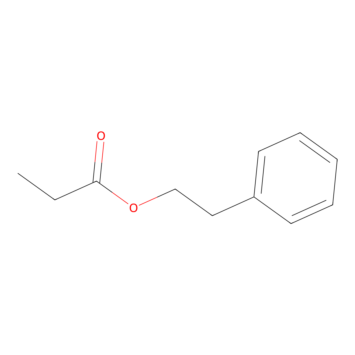 2-Phenylethyl propionate molecular structure, CAS 122-70-3
