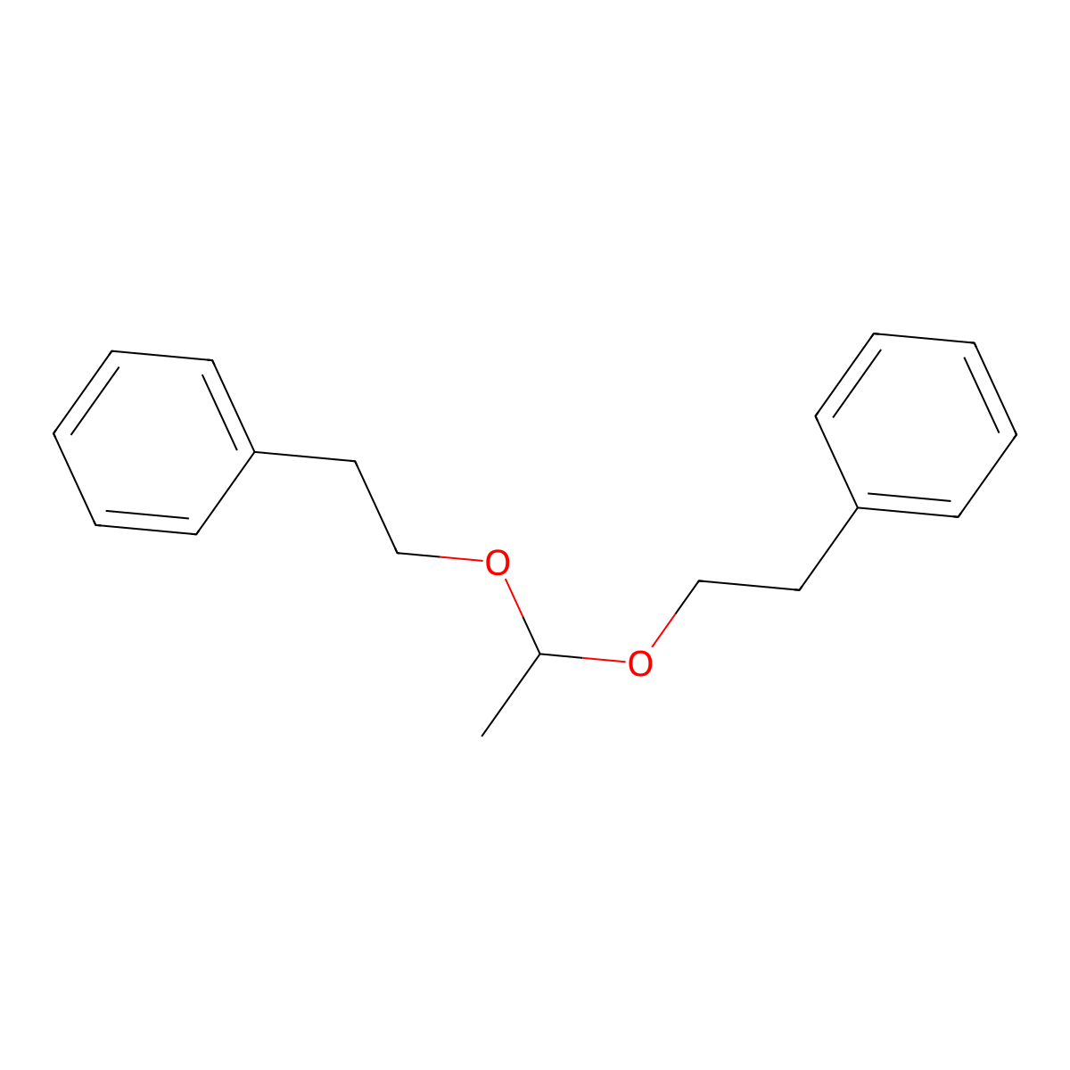 1,1-Bis(phenethyloxy)ethane molecular structure, CAS 122-71-4