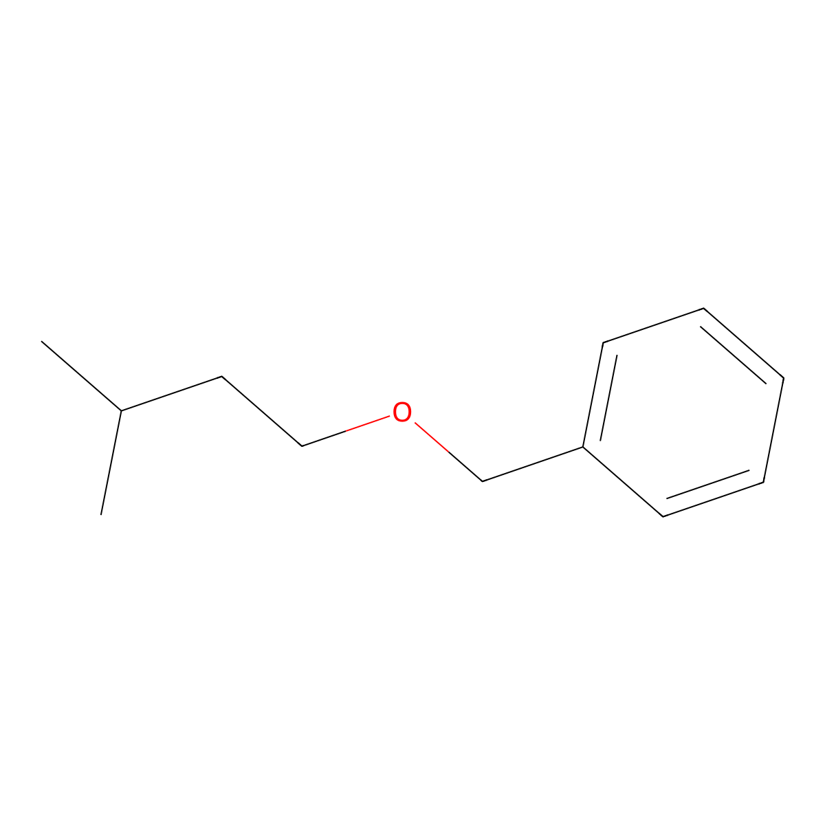 Isoamyl benzyl ether molecular structure, CAS 122-73-6