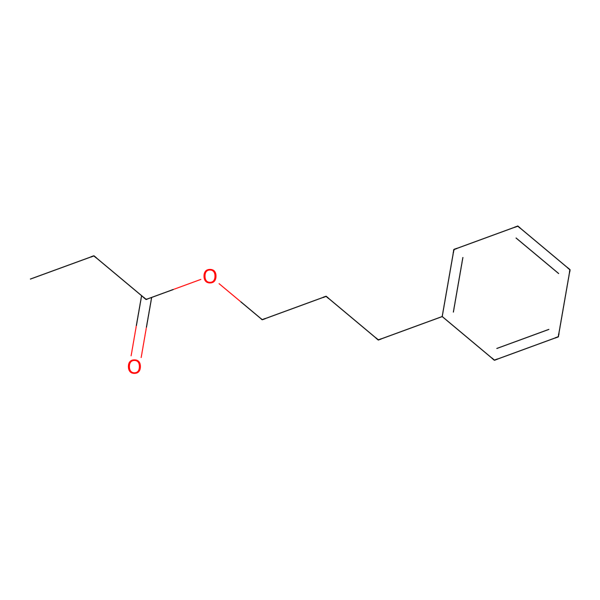 3-Phenylpropyl propanoate molecular structure, CAS 122-74-7
