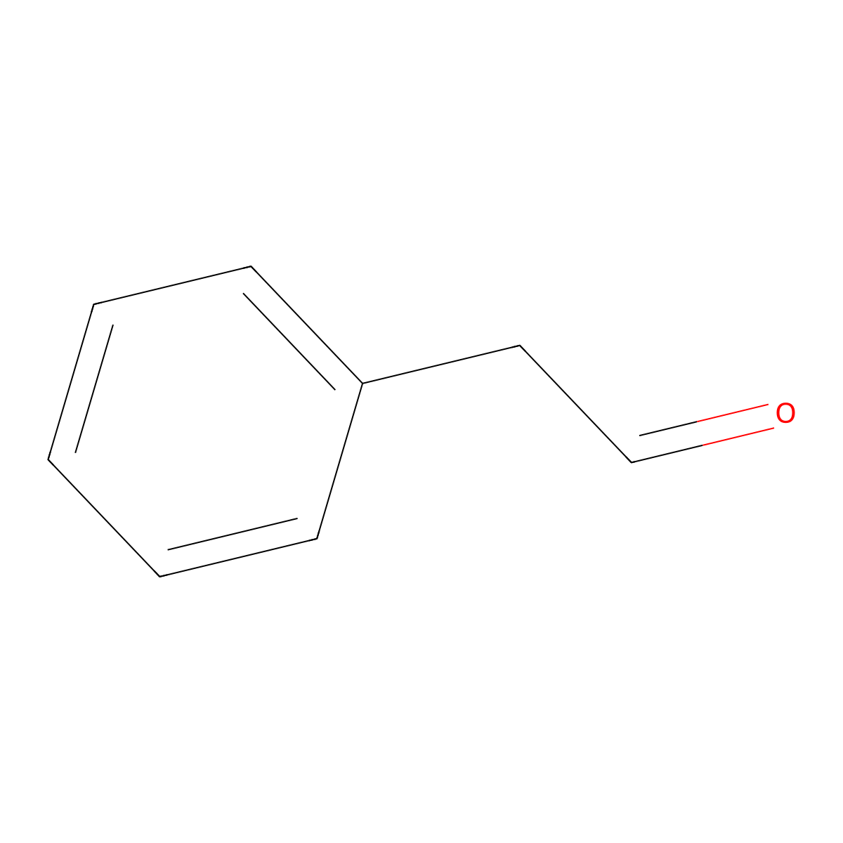 Phenylacetaldehyde molecular structure, CAS 122-78-1