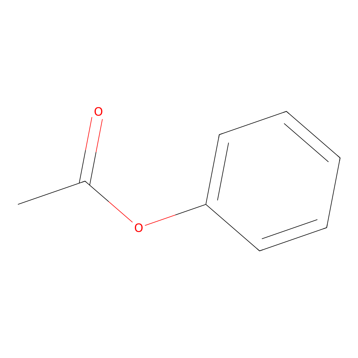 Phenyl acetate molecular structure, CAS 122-79-2