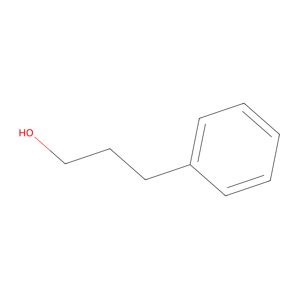 Benzenepropanol molecular structure, CAS 122-97-4
