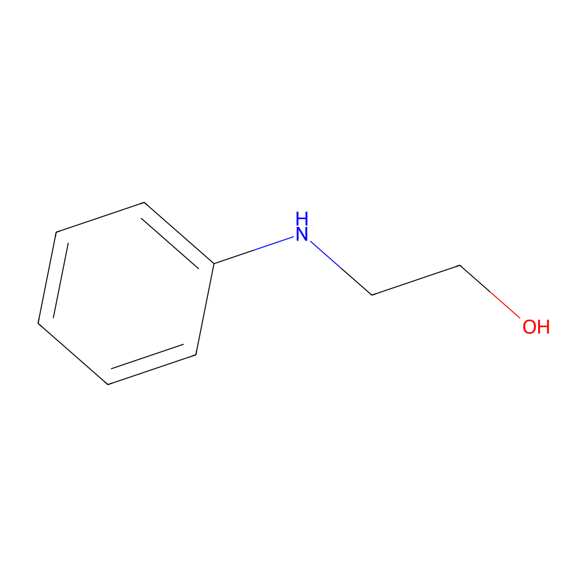 N-(2-Hydroxyethyl)aniline molecular structure, CAS 122-98-5