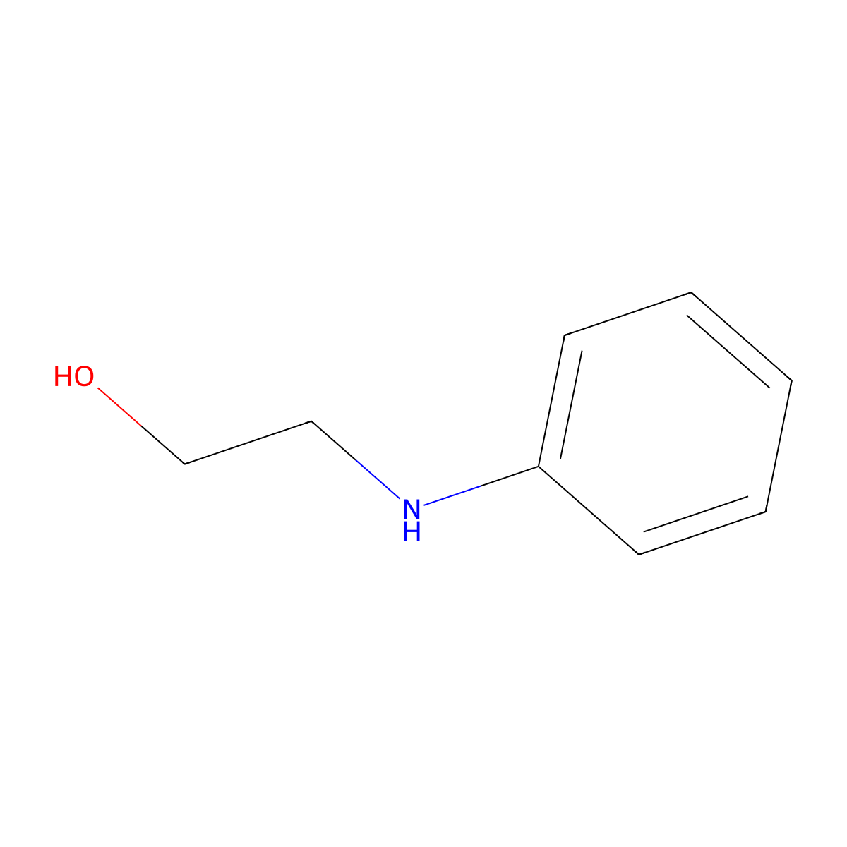 N-(2-Hydroxyethyl)aniline molecular structure, CAS 122-98-5