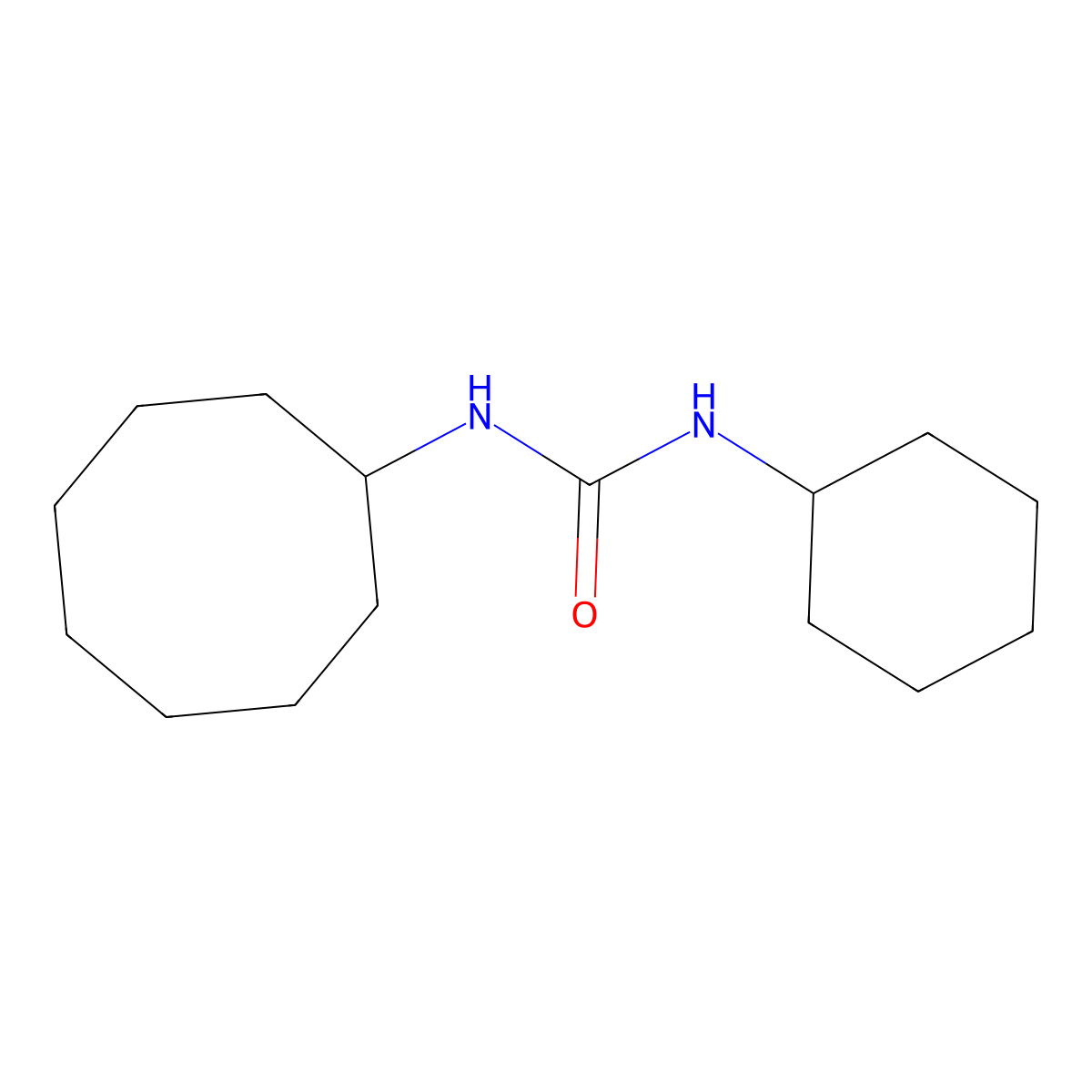 N-cyclohexyl-N'-cyclooctylurea molecular structure, CAS 1220-01-5
