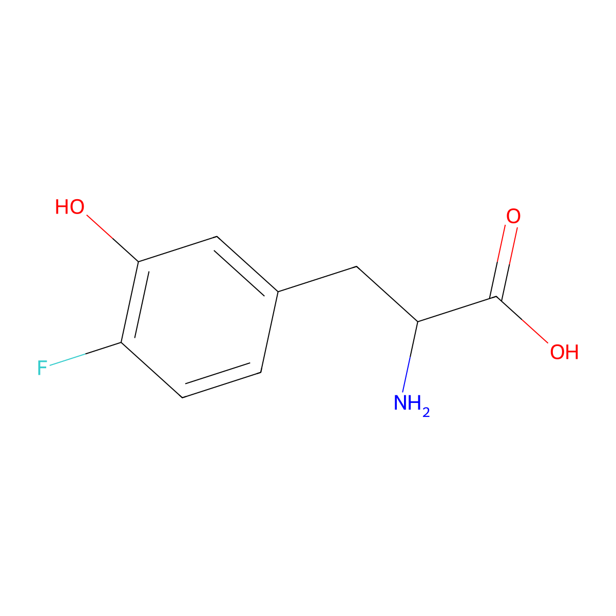 4-Fluoro-3-tyrosine molecular structure, CAS 122001-14-3