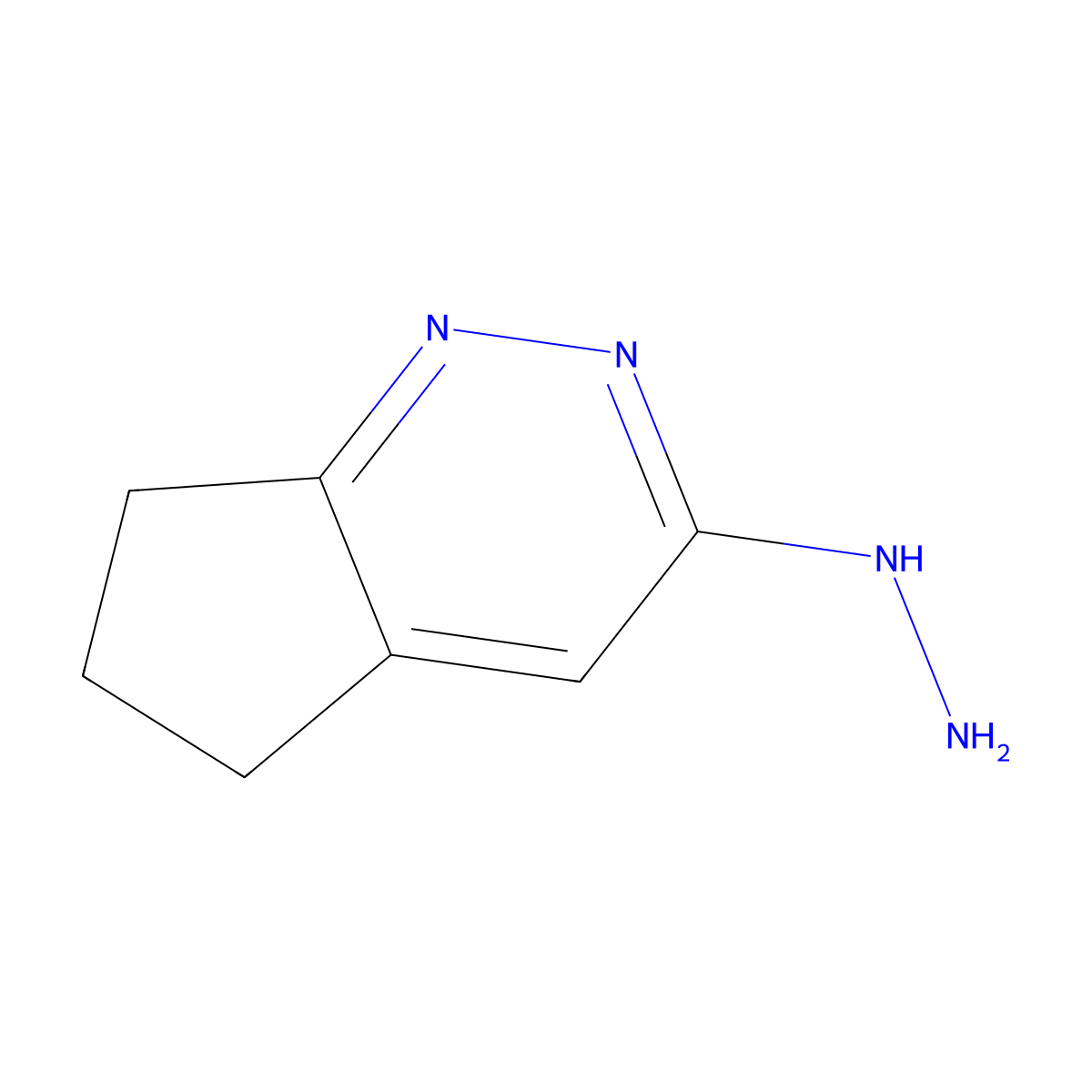 {5H,6H,7H-cyclopenta[c]pyridazin-3-yl}hydrazine molecular structure, CAS 122001-83-6
