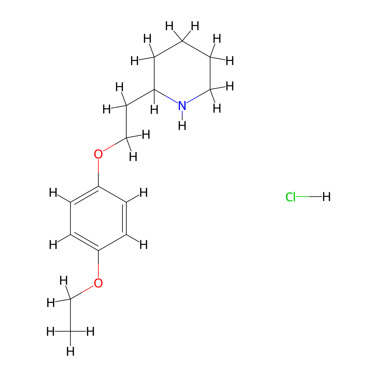 2-[2-(4-Ethoxyphenoxy)ethyl]piperidine hydrochloride molecular structure, CAS 1220016-38-5