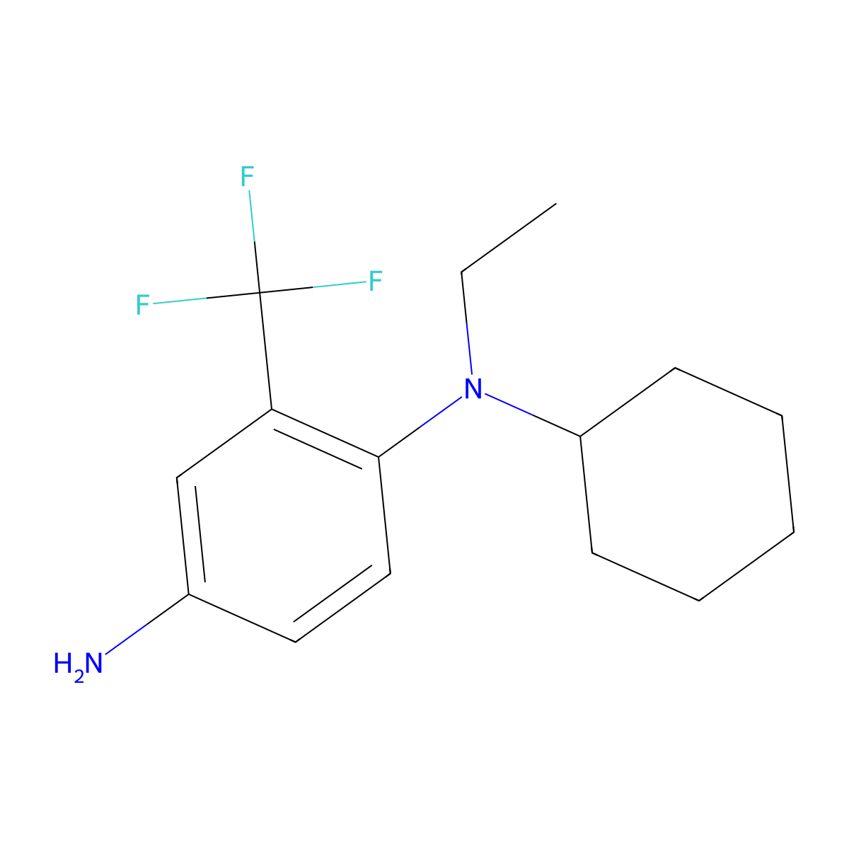 N1-Cyclohexyl-N1-ethyl-2-(trifluoromethyl)benzene-1,4-diamine molecular structure, CAS 1220016-64-7