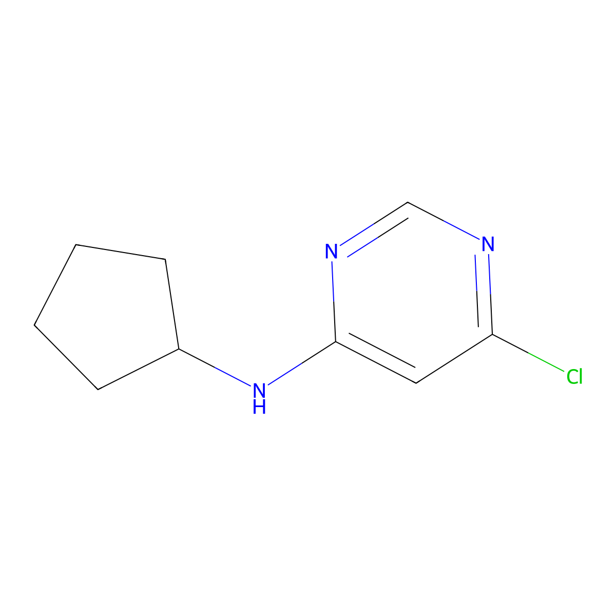 6-Chloro-N-cyclopentyl-4-pyrimidinamine molecular structure, CAS 1220016-77-2
