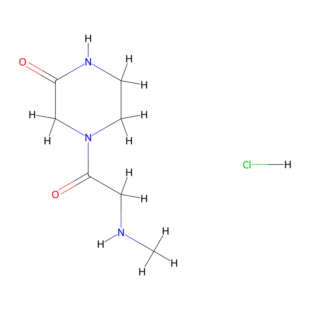 4-(2-(Methylamino)acetyl)piperazin-2-one hydrochloride molecular structure, CAS 1220017-36-6