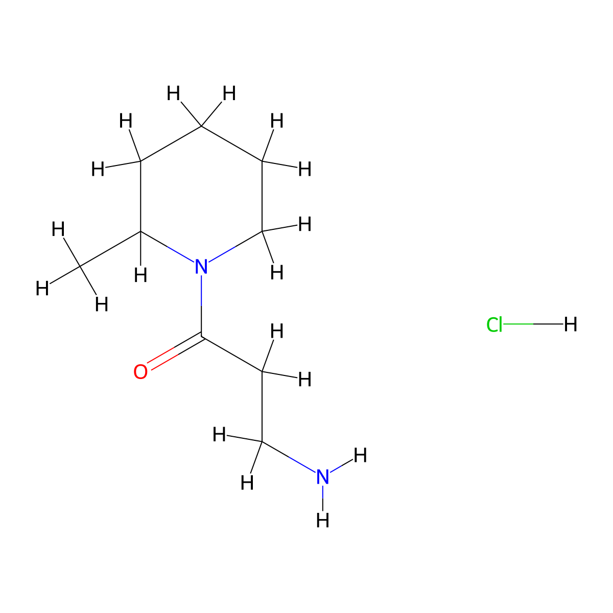 3-Amino-1-(2-methylpiperidin-1-yl)propan-1-one hydrochloride molecular structure, CAS 1220017-39-9