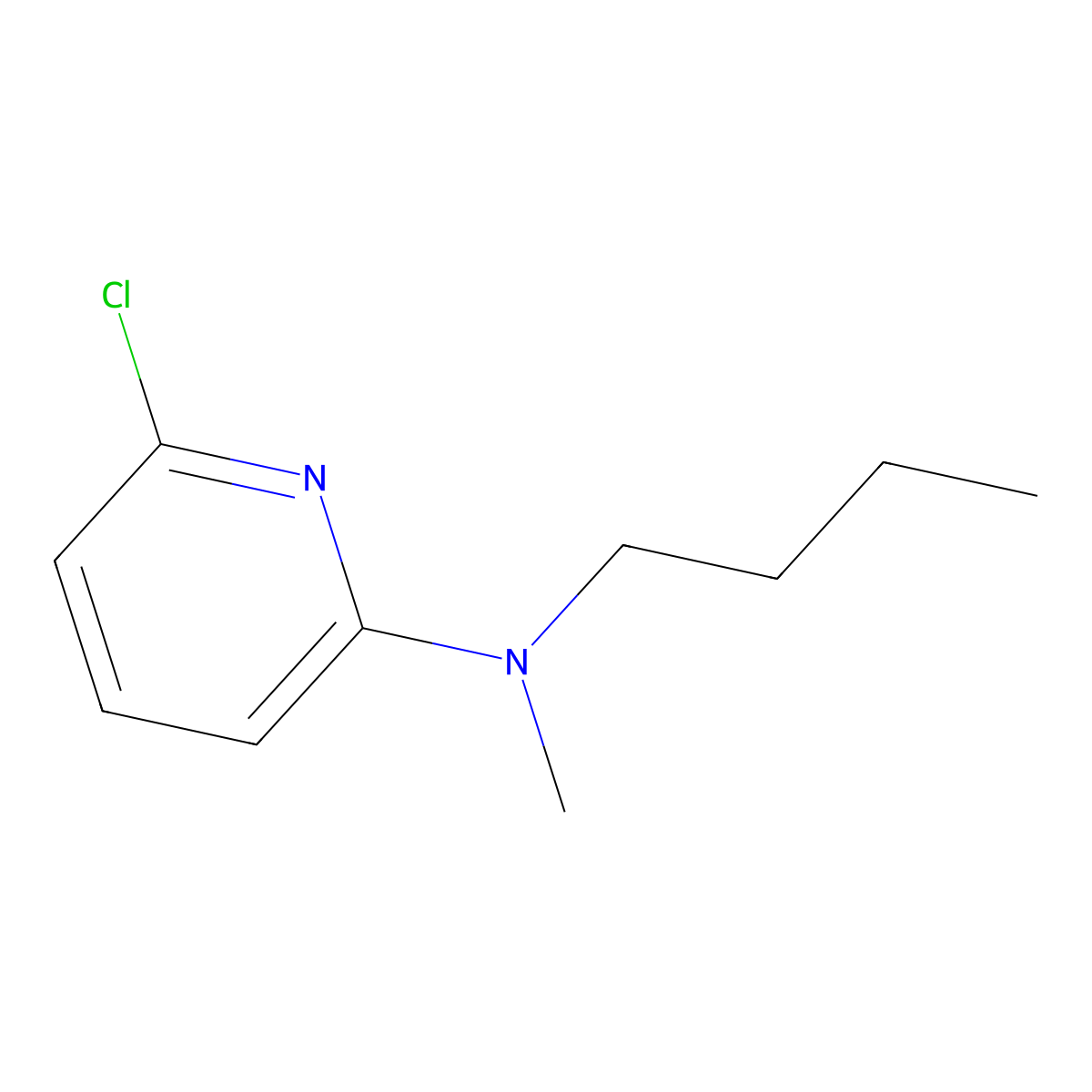 N-butyl-6-chloro-N-methylpyridin-2-amine molecular structure, CAS 1220017-55-9
