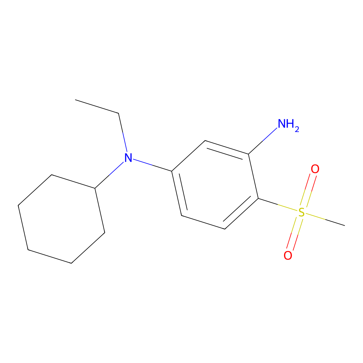 N1-Cyclohexyl-N1-ethyl-4-(methylsulfonyl)-1,3-benzenediamine molecular structure, CAS 1220017-67-3