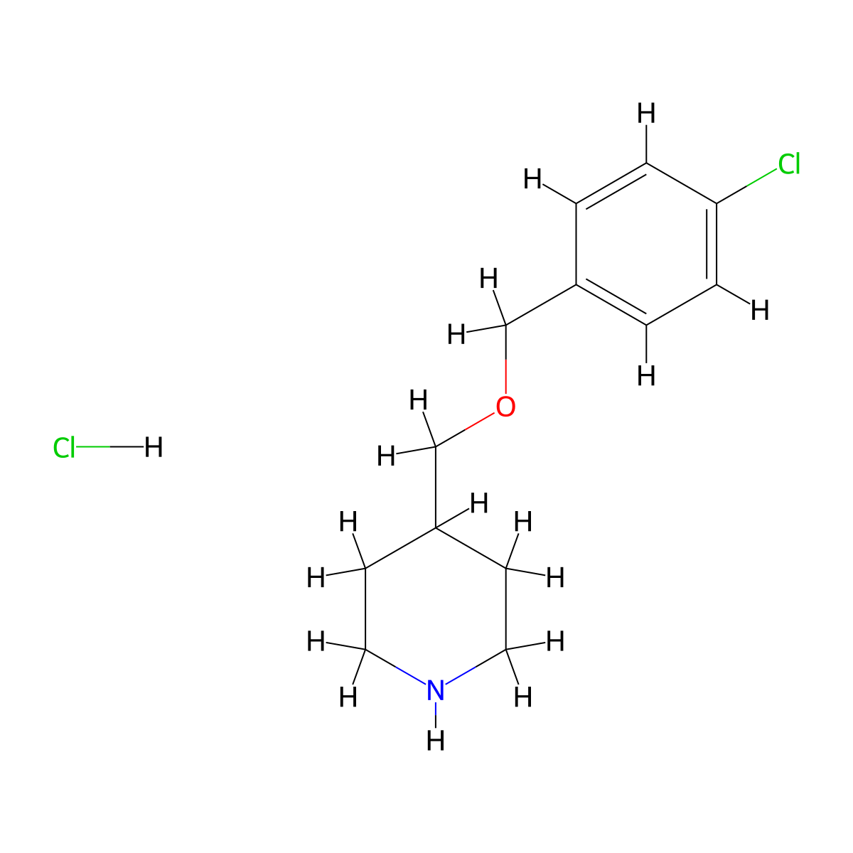 4-(4-Chloro-benzyloxymethyl)-piperidine hydrochloride molecular structure, CAS 1220017-69-5