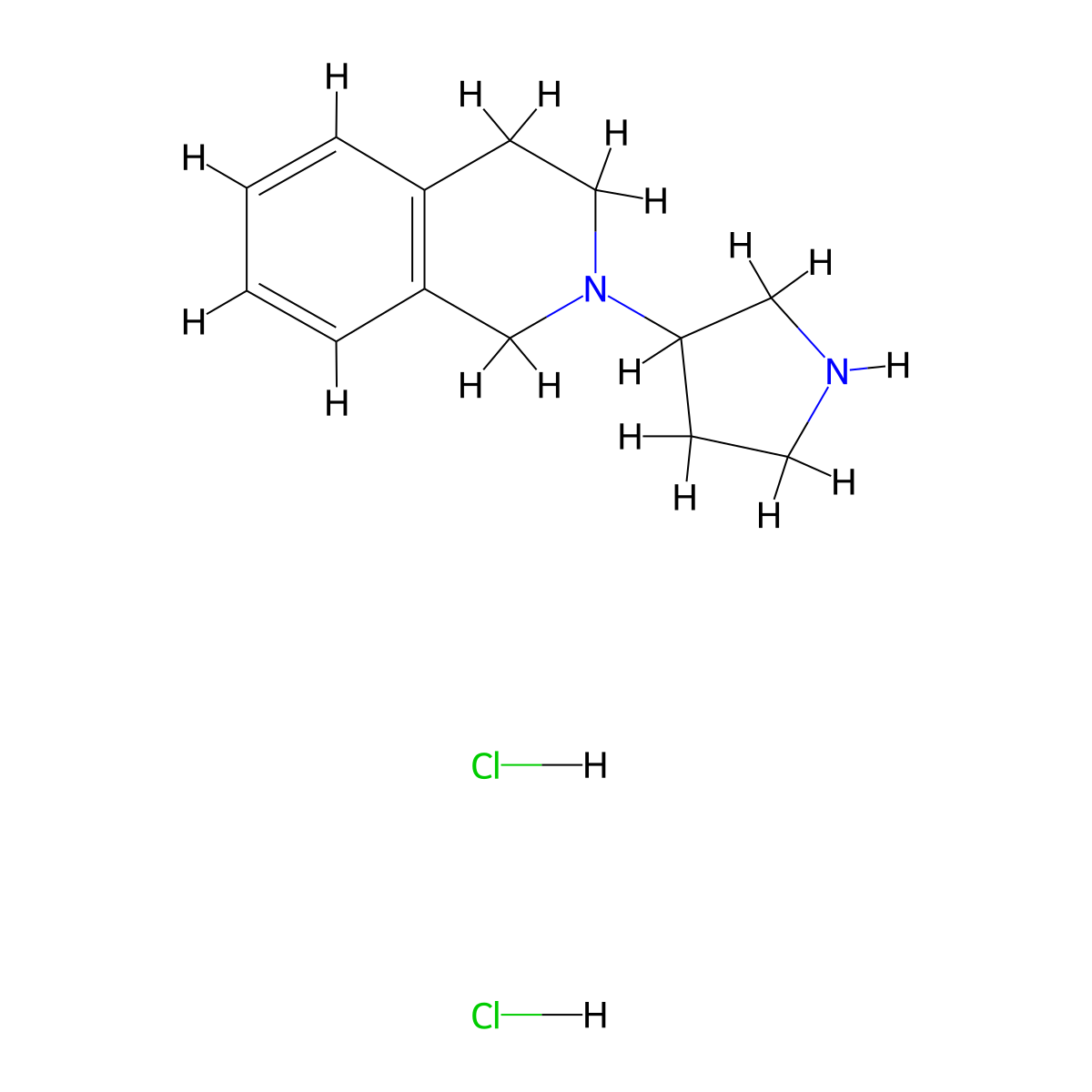 2-(Pyrrolidin-3-yl)-1,2,3,4-tetrahydroisoquinoline dihydrochloride molecular structure, CAS 1220017-74-2
