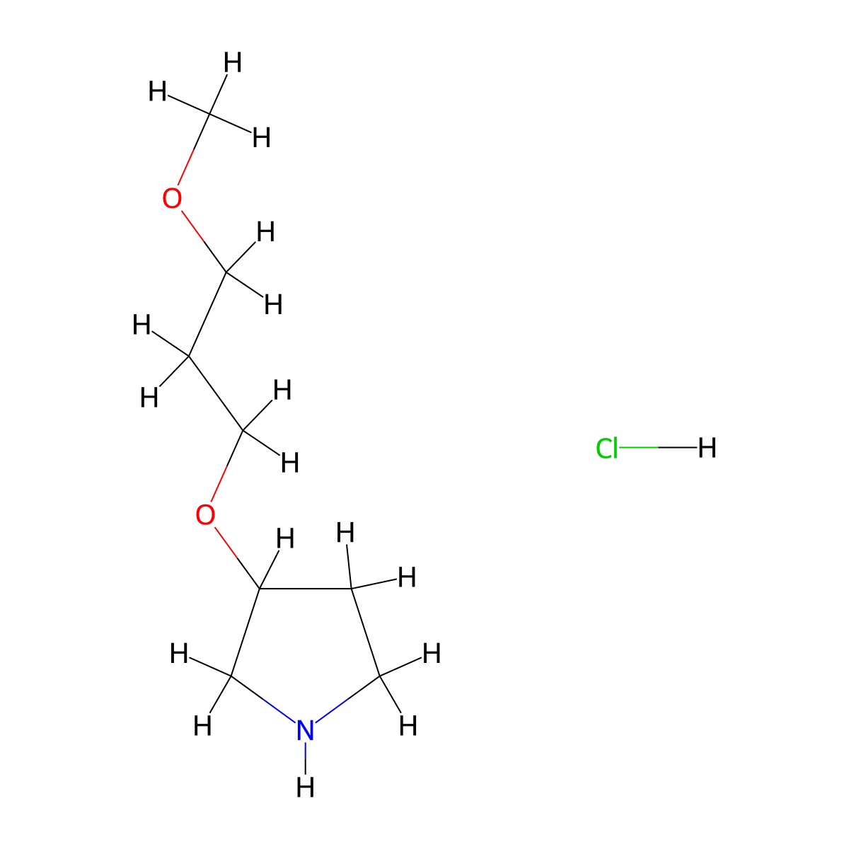 3-(3-Methoxypropoxy)pyrrolidine hydrochloride molecular structure, CAS 1220017-87-7