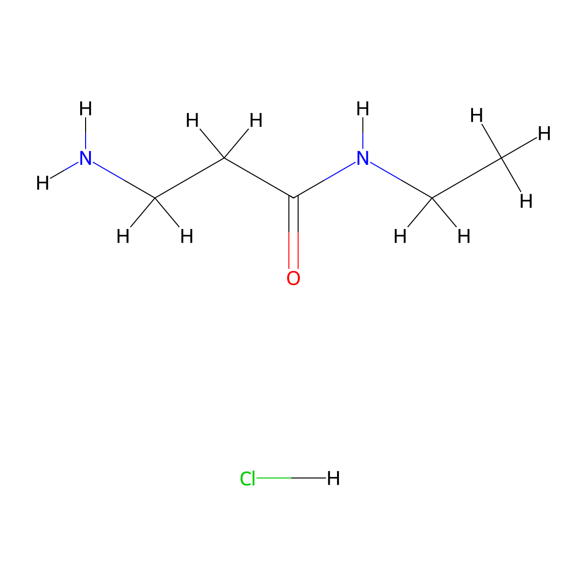 3-Amino-N-ethylpropanamide hydrochloride molecular structure, CAS 1220018-15-4