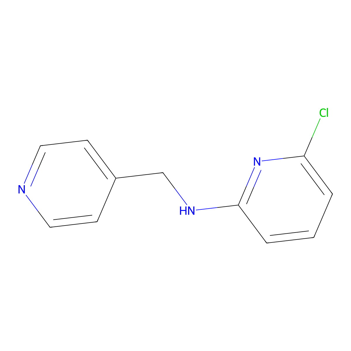 6-chloro-N-(pyridin-4-ylmethyl)pyridin-2-amine molecular structure, CAS 1220018-69-8