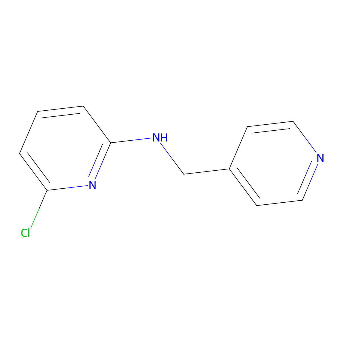 6-chloro-N-(pyridin-4-ylmethyl)pyridin-2-amine molecular structure, CAS 1220018-69-8